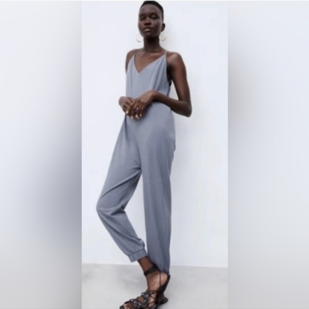 Zara Blue Grayish Jumpsuit